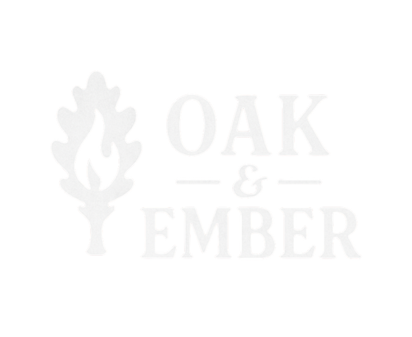 Logo of Oak & Ember on a white background